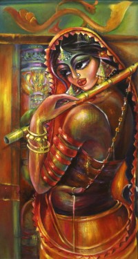 Azra Wahab, 16 x 30 Inch, Oil on Canvas, Figurative Painting,AC-AZW-009